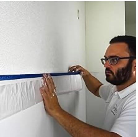 Gewebe-Masker blau mit Abdeckfolie Folienband außen- und innen UV-beständig – Bild 5