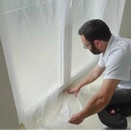 Gewebe-Masker blau mit Abdeckfolie Folienband außen- und innen UV-beständig – Bild 3