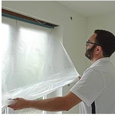 Gewebe-Masker blau mit Abdeckfolie Folienband außen- und innen UV-beständig – Bild 2